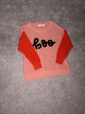 Nora Madison Girls Halloween Boo Knit Sweater, size 5-6 years